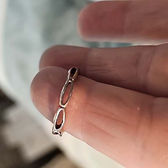 Ring Sterling silver size 7.75 silver eternity loops ring LOT 839 - Picture 5 of 7